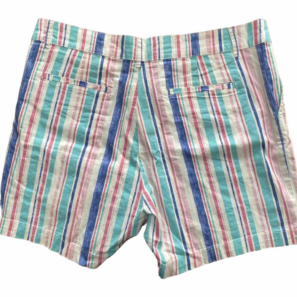 Caribbean Joe & Company Women Size 16 Pastel Stripes Classic Shorts NWT Stripes
